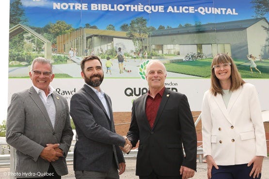 Photo des représentantes et représentants de Rawdon et d’Hydro-Québec
