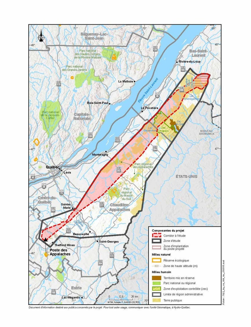 Carte de la zone des travaux
