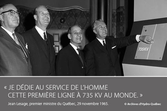 Inauguration de la première ligne à 735 kV