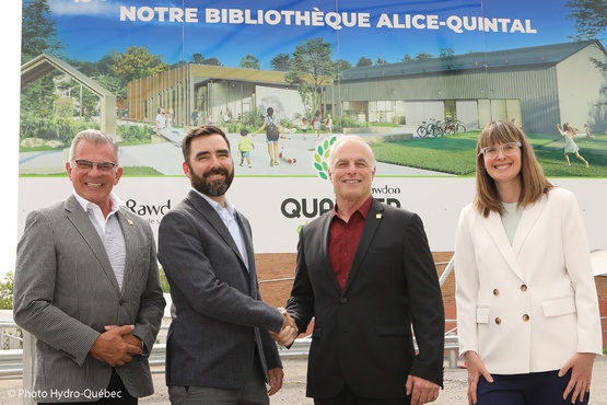 Photo des représentantes et représentants de Rawdon et d’Hydro-Québec