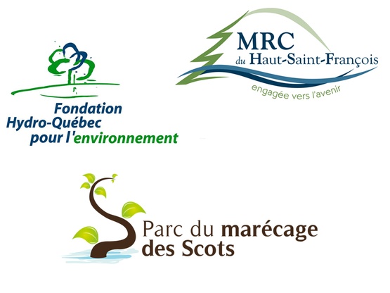 Logo FHQE, la MRC du Haut-St-Francois et du Parc du marecage Scots