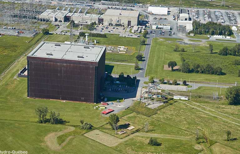 Vue aérienne de l’Institut de recherche d’Hydro‑Québec (IREQ) à Varennes