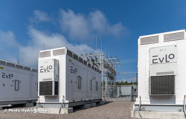 Système de stockage d’énergie par batterie EVLO au poste Parent