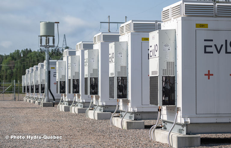 Système de stockage d’énergie par batterie EVLO au poste Parent